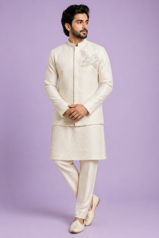 Lemon Colour Bundi Set(ME-MBUS_2784)