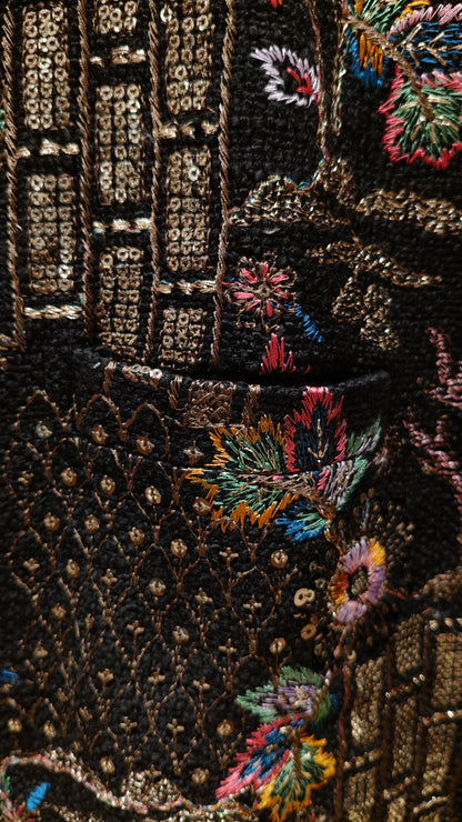 Black Colour Bundi Set(ME-MBUS_NEEDAL WORK)