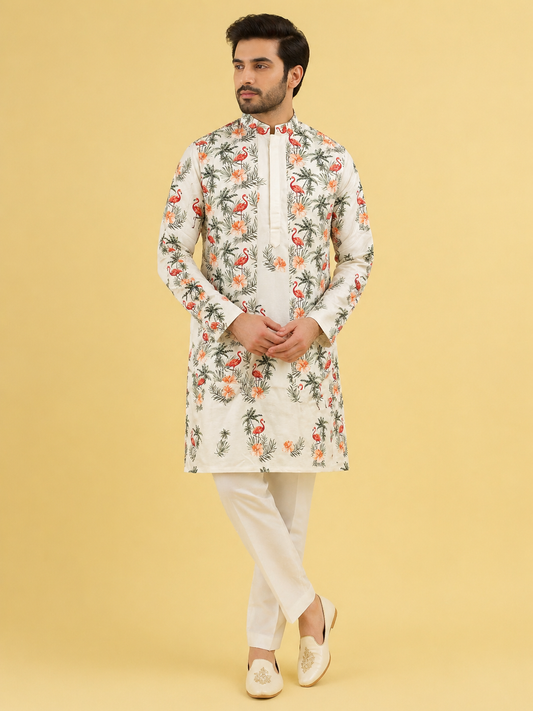 Cream Colour Bundi Set(ME-MBUS_SH 12997N.A)