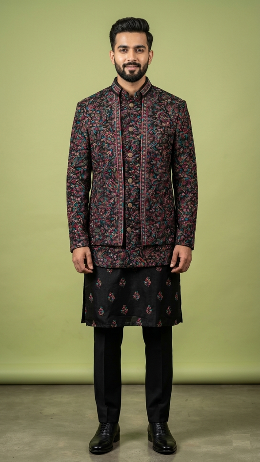 Black Colour Bundi Set(ME-MBUS_SH 13005 N.A)