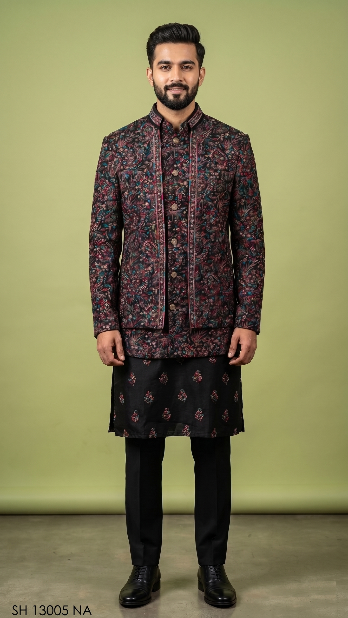 Black Colour Bundi Set(ME-MBUS_SH 13005 N.A)