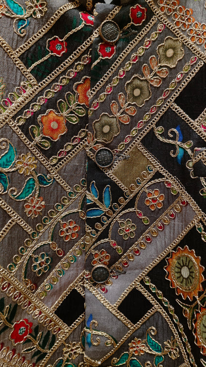 Black Colour Bundi Set(ME-MBUS_ZARI WORK)