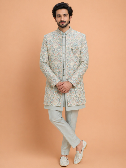 Sage Green Colour Indo Western(ME-MINW_1994)