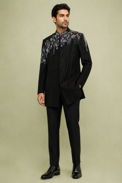 Black Colour Indo Western(ME-MINW_3215)