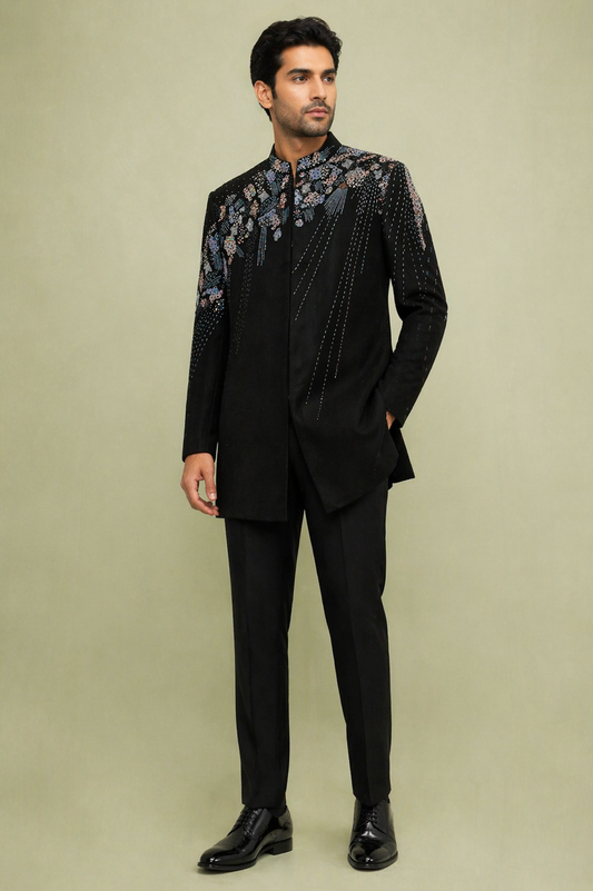 Black Colour Indo Western(ME-MINW_3215)