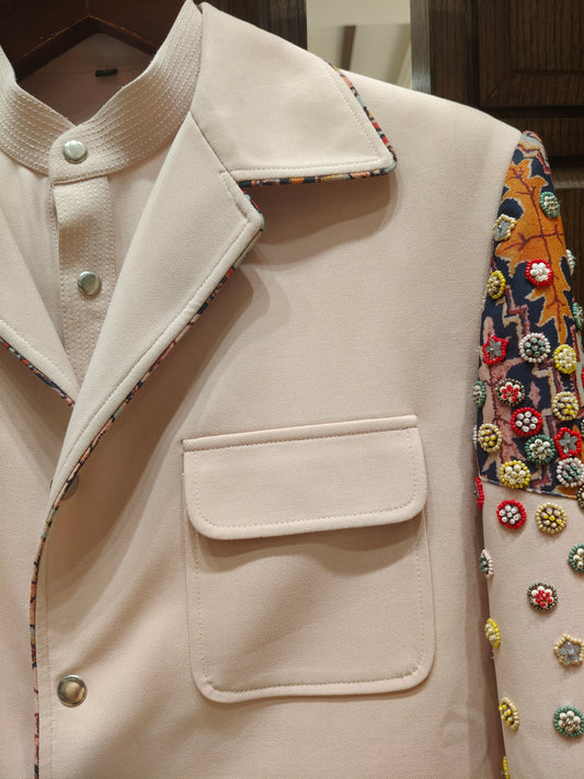 Peach Colour Bomber Jacket(ME-MINW_BETTER TOGETHER)