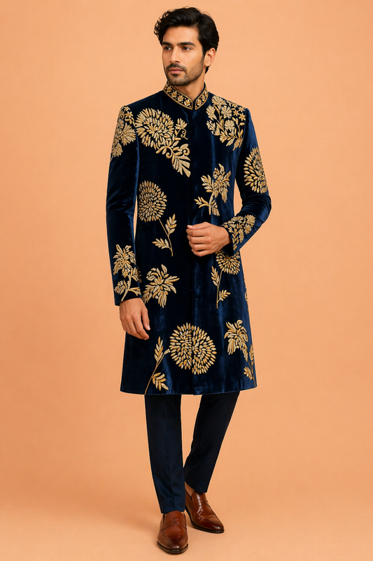 Blue Colour Indo Western(ME-MINW_HVD ROHIT)