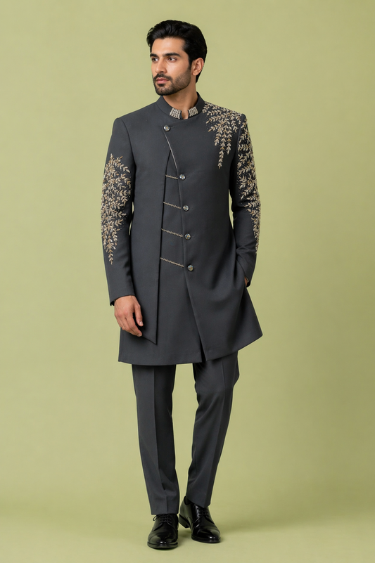 Blue Colour Indo Western(ME-MINW_IW 00044 .07)