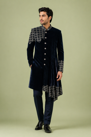 Blue Colour Indo Western(ME-MINW_IW 00052.07)