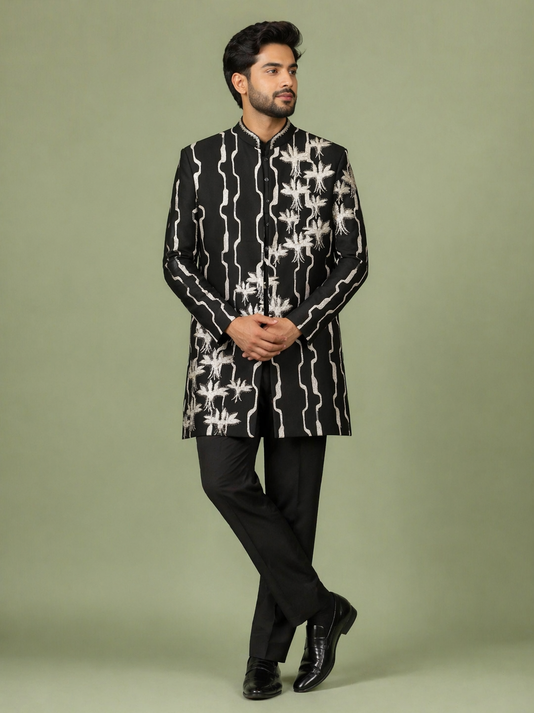 Black Colour Indo Western(ME-MINW_IW 8692)