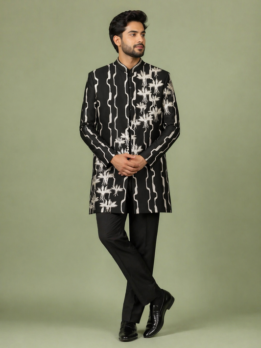 Black Colour Indo Western(ME-MINW_IW 8692)