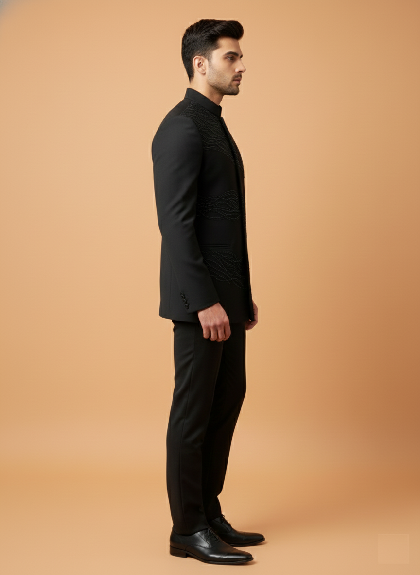 Black Colour Jodhpuri Suit(ME-MJOD_25622 R 1)