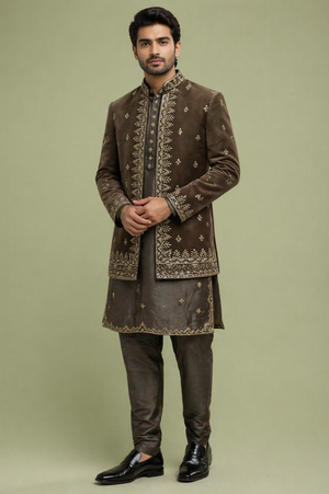 Brown Colour Jodhpuri Set(ME-MJOD_5267)