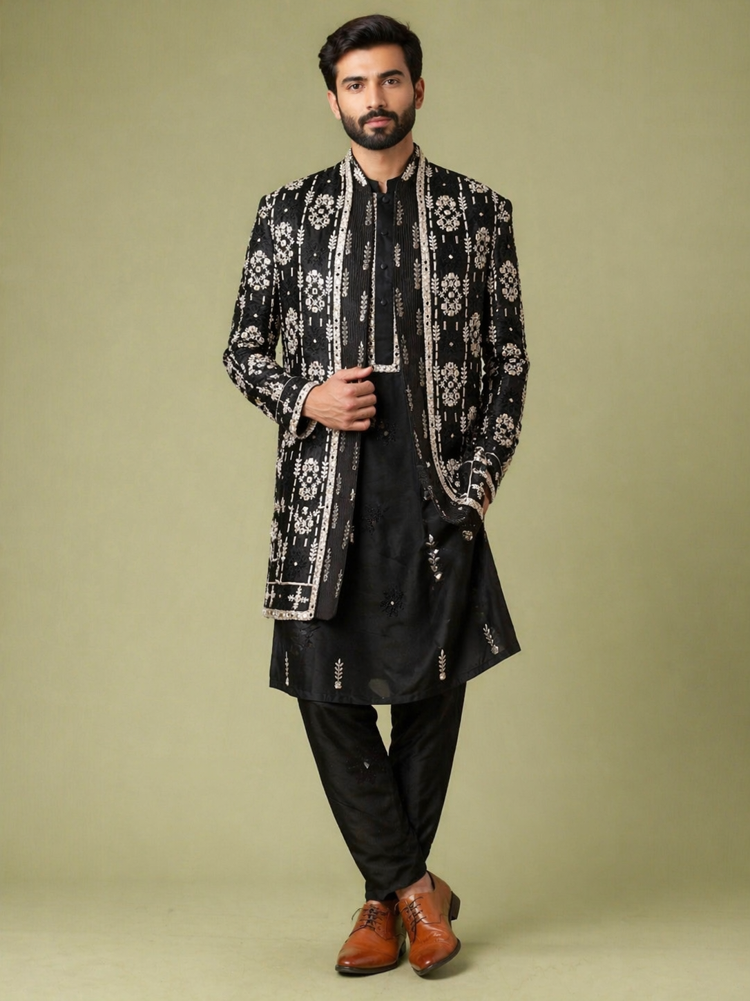 Black Colour Jodhpuri Set(ME-MJOD_JP 160)