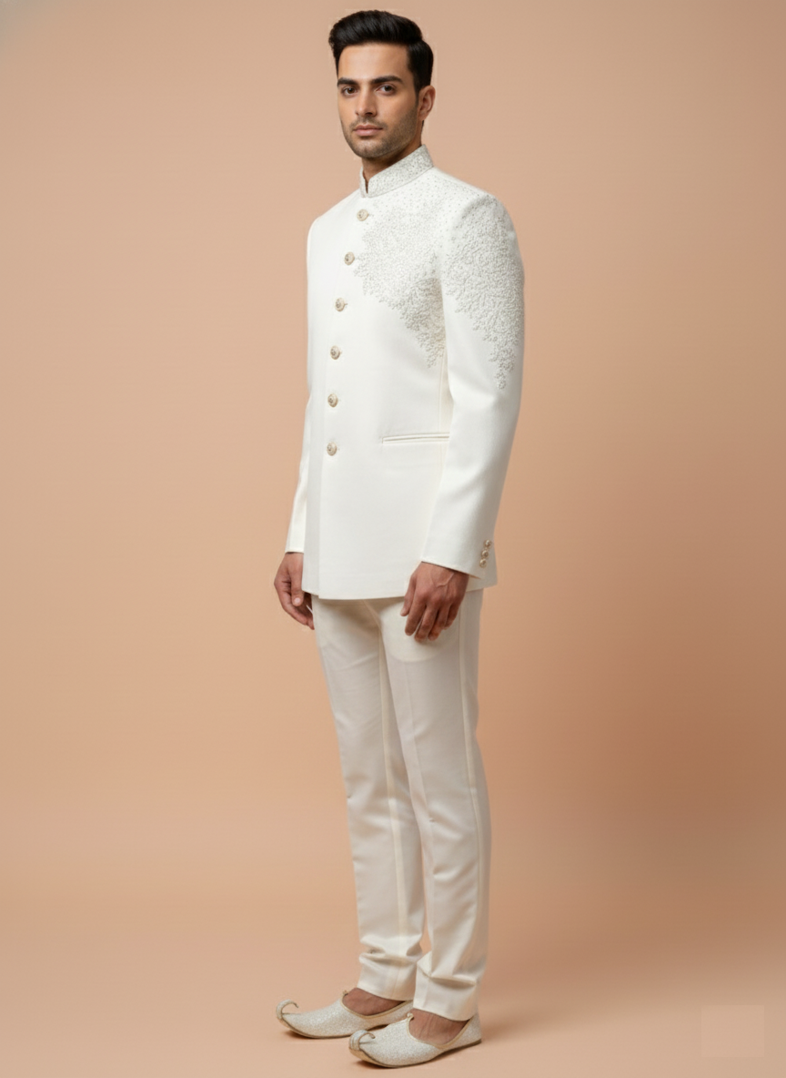 Ivory Colour Jodhpuri Suit(ME-MJOD_JP 8341 D)