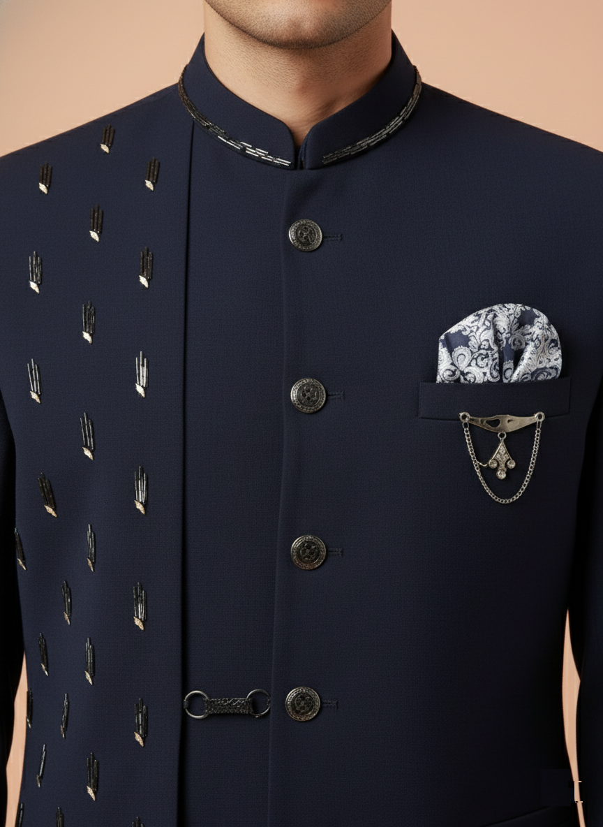 Blue Colour Jodhpuri Suit(ME-MJOD_ SW 8698)