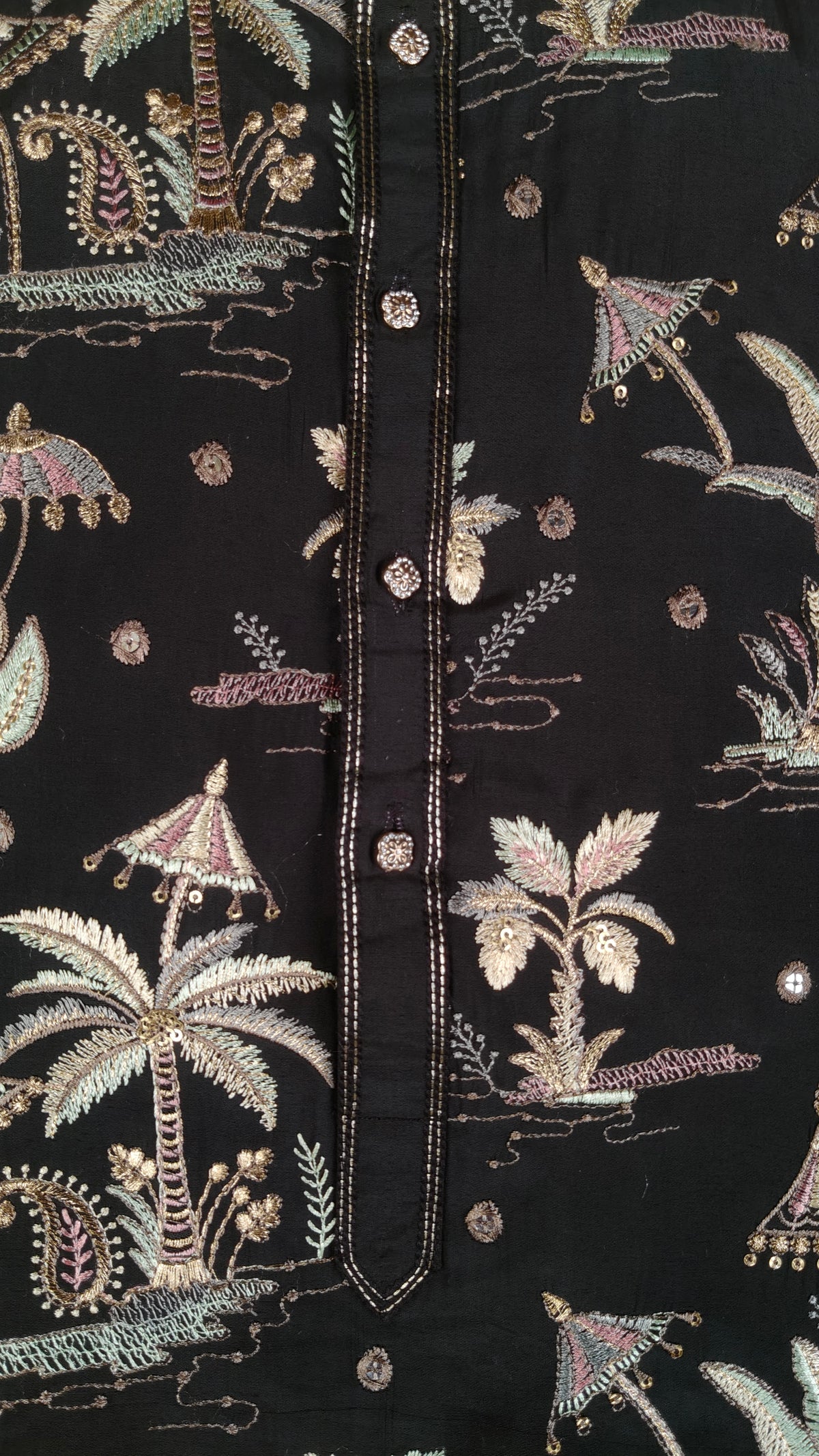 Black Colour Kurta Set(ME-MKUS_1336)