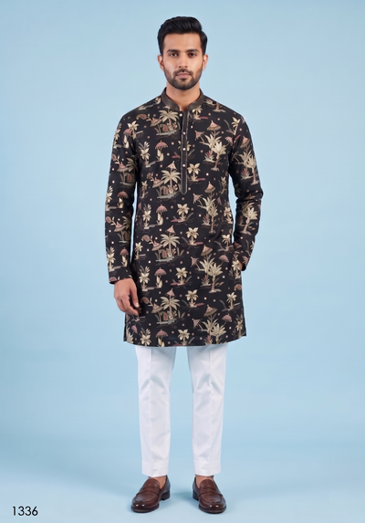 Black Colour Kurta Set(ME-MKUS_1336)