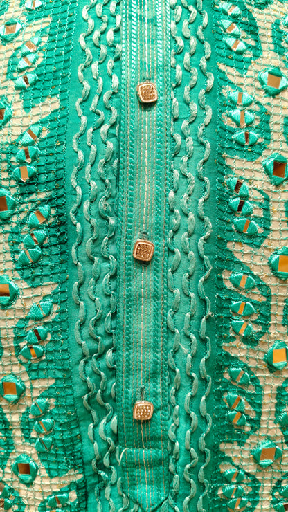 Rama Green Colour Kurta Set(ME-MKUS_1662 B)