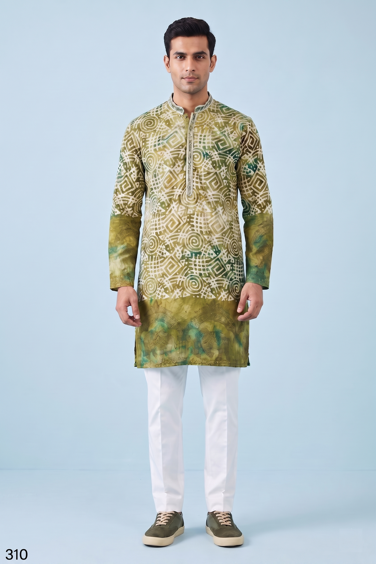 Mehandi Colour Kurta Set(ME-MKUS_310)