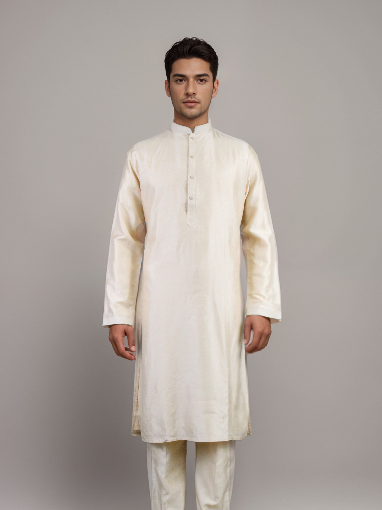 Fawn Colour Kurta With Bottom(ME-MKUS_4131)