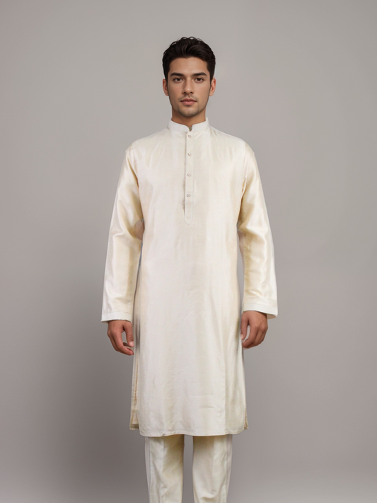 Fawn Colour Kurta With Bottom(ME-MKUS_4131)