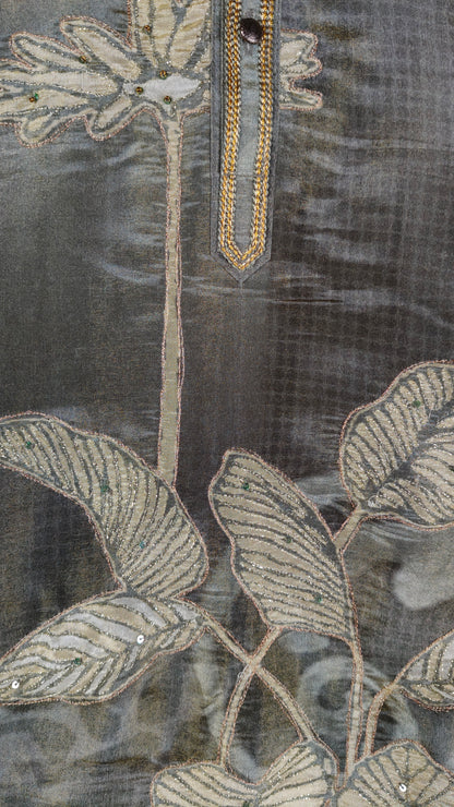 Slate Grey Colour Kurta Set(ME-MKUS_AK 2662)