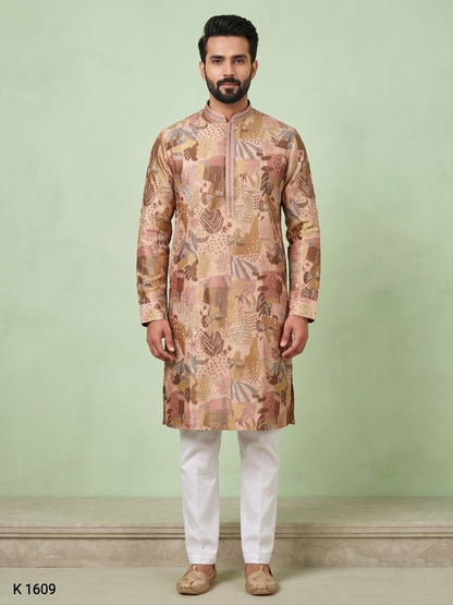 Beige Colour Kurta Set(ME-MKUS_K 1609)