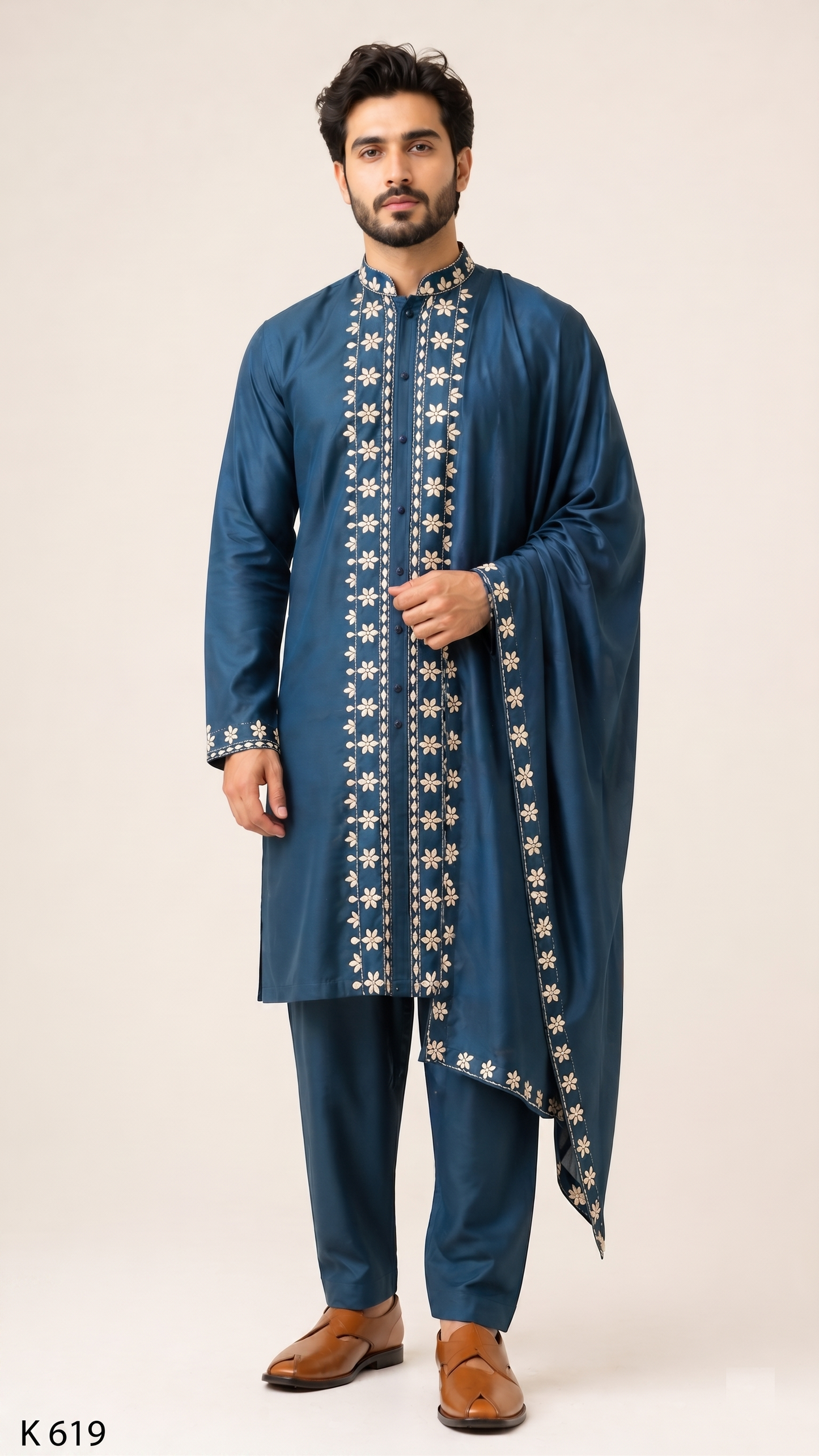 Teal Blue Colour Kurta Set(ME-MKUS_K 619)