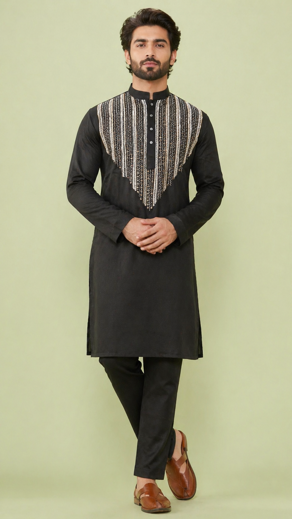 Black Colour Kurta Set(ME-MKUS_KSP 1945)