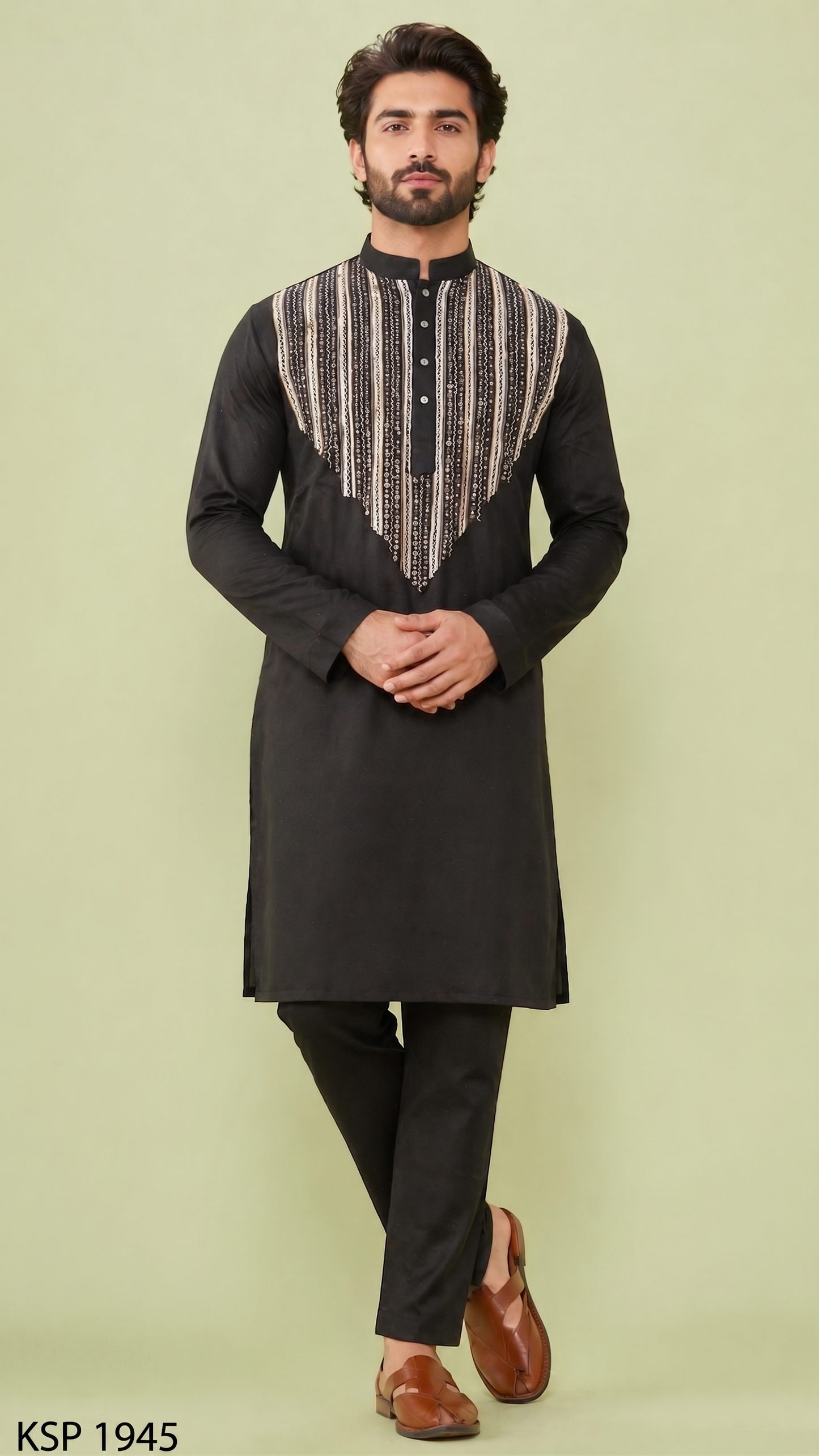Black Colour Kurta Set(ME-MKUS_KSP 1945)