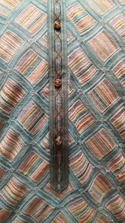 Firozi Colour Kurta Set(ME-MKUS_KS 2232 C)