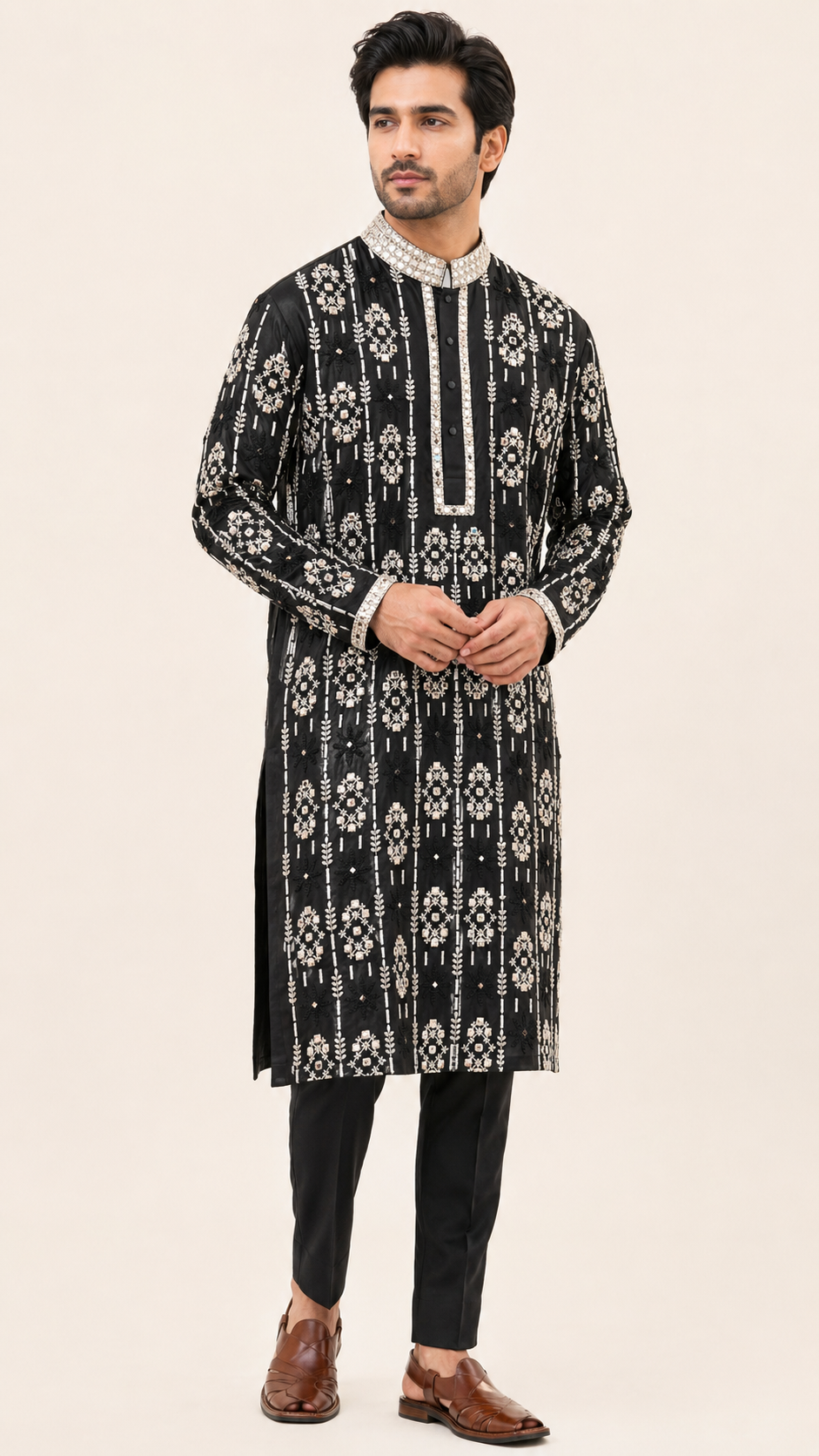 Black Colour Kurta Set(ME-MKUS_PD 2020)