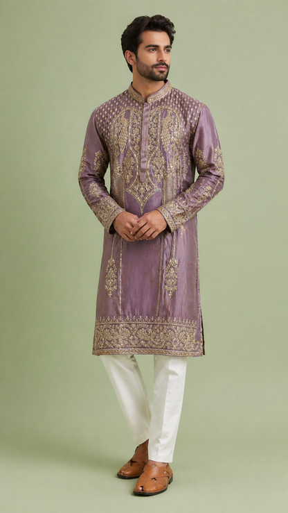 Lilac Colour Kurta Set(ME-MKUS_SK 181)