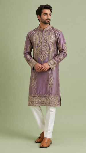 Lilac Colour Kurta Set(ME-MKUS_SK 181)