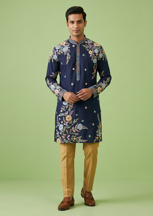 Blue Colour Kurta Set(ME-MKUS_SK 84)