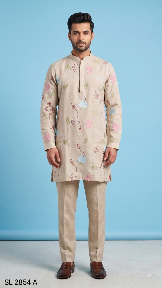 Natural Colour Kurta Set(ME-MKUS_SL 2854 A)