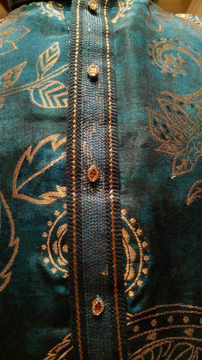 Peacock Green Colour Kurta Set(ME-MKUS_SL 4040)