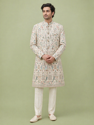 Cream Colour Sherwani(ME-MSRW_LR 1365)