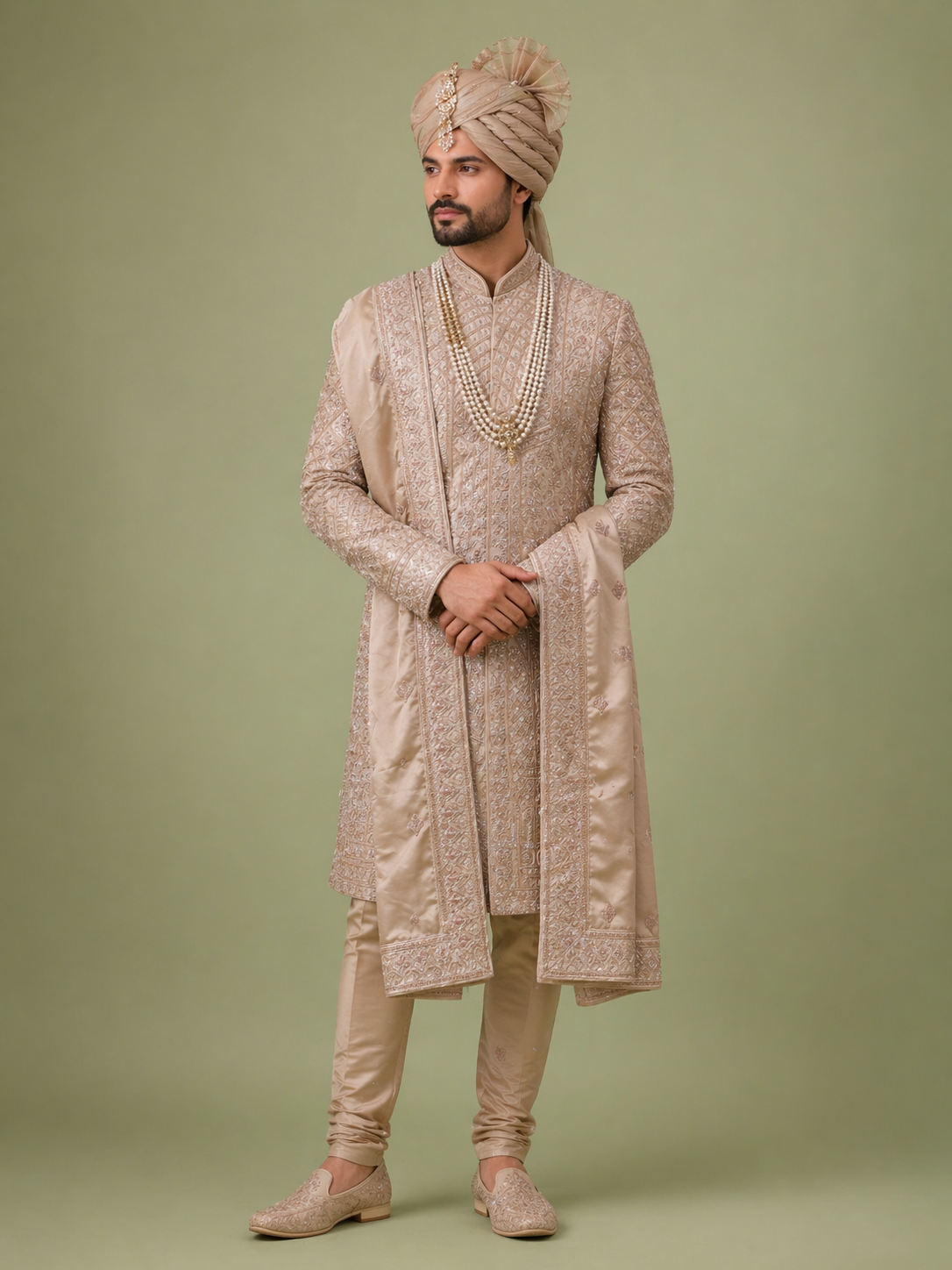 Cream Colour Sherwani(ME-MSRW_MZ 5191 Z K 1)