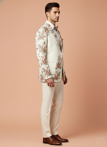 Ivory Colour Coat Suit (ME-MSUI_3806.17)