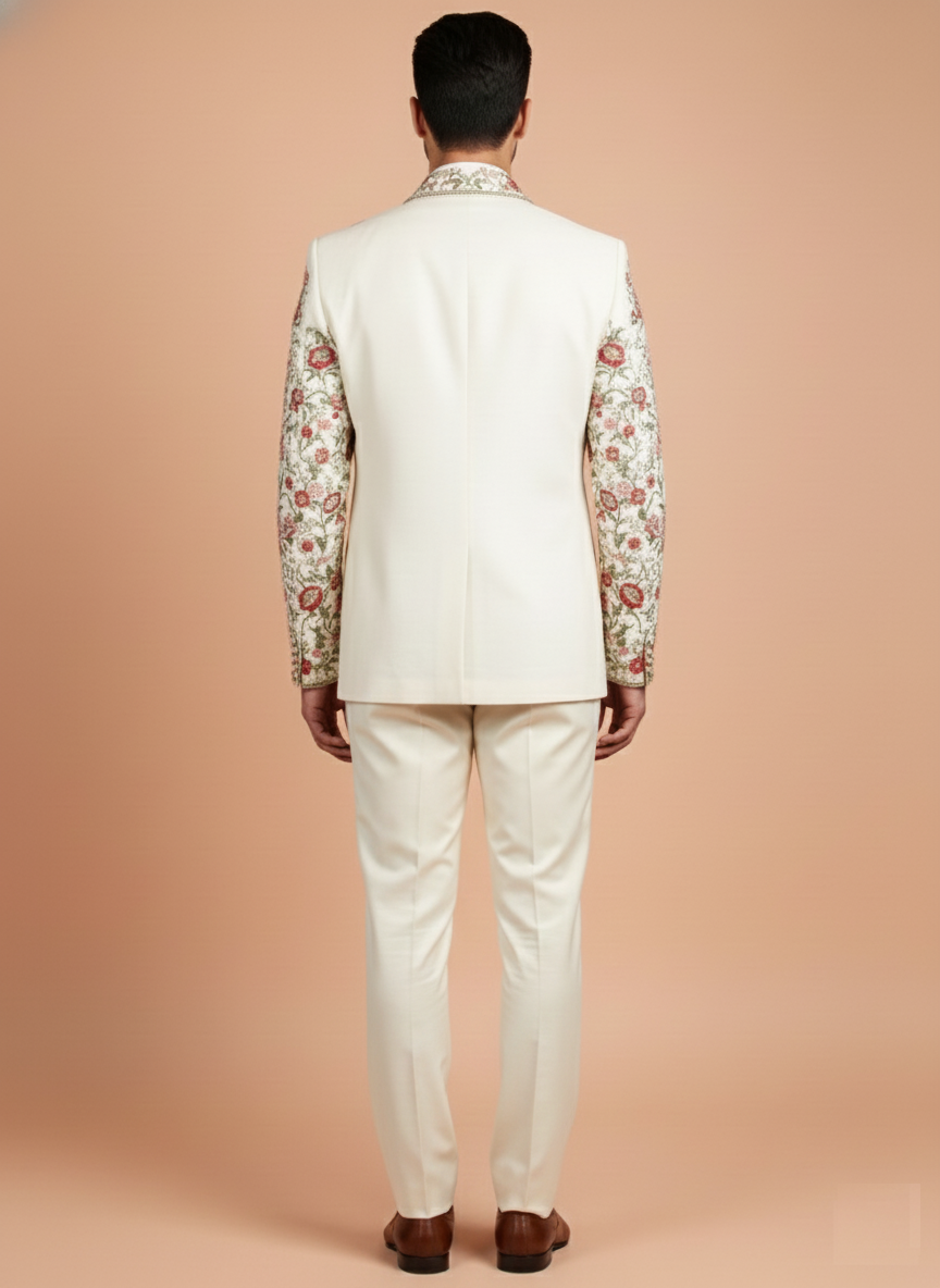 Ivory Colour Coat Suit (ME-MSUI_3806.17)