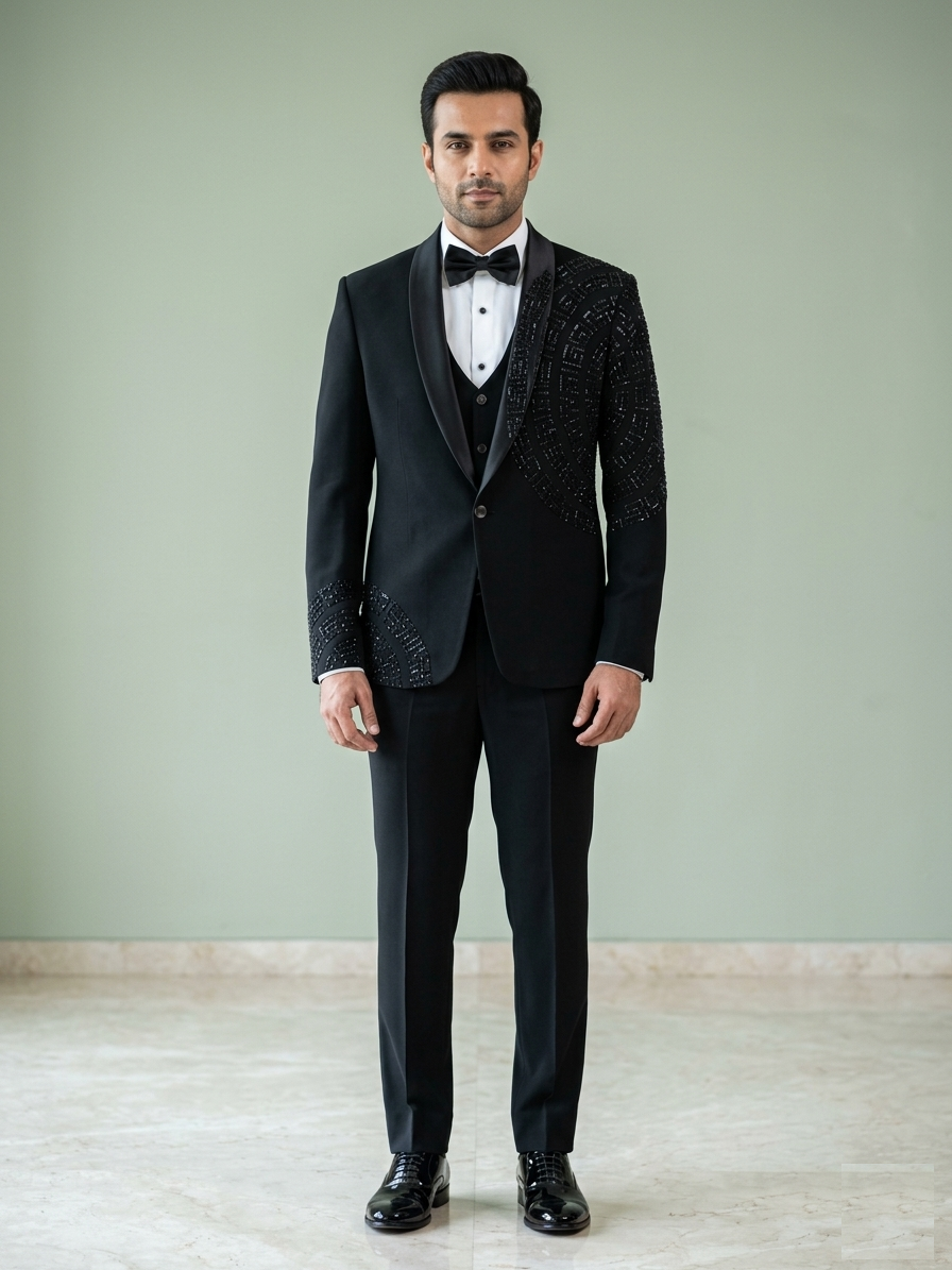 Black Colour Coat Suit(ME-MSUI_4126)