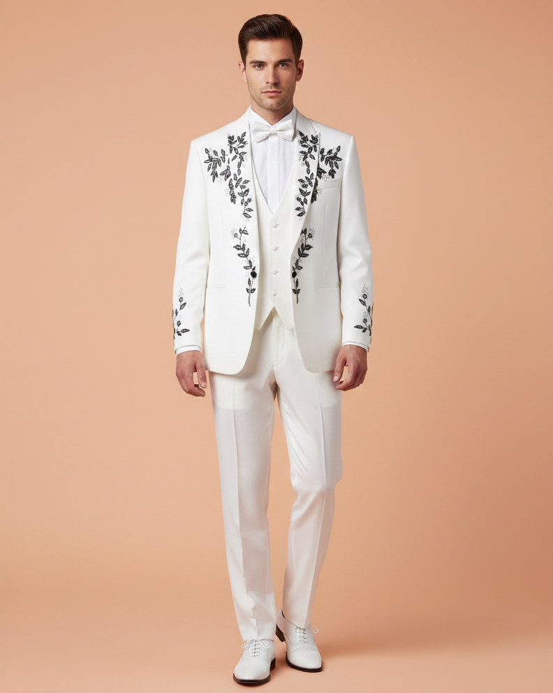 Cream Colour Coat Suit (ME-MSUI_4519.306.17)