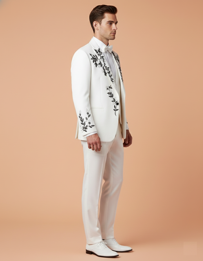 Cream Colour Coat Suit (ME-MSUI_4519.306.17)