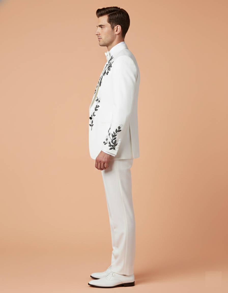 Cream Colour Coat Suit (ME-MSUI_4519.306.17)