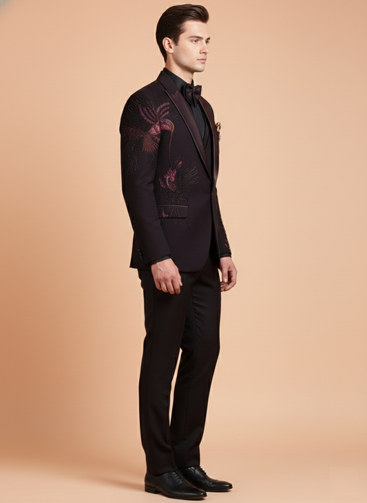 Wine Colour Coat Suit (ME-MSUI_5044.306.3)