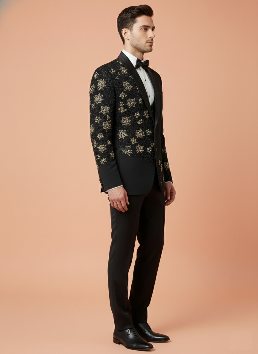 Black Colour Coat Suit(ME-MSUI_HVD BOND)