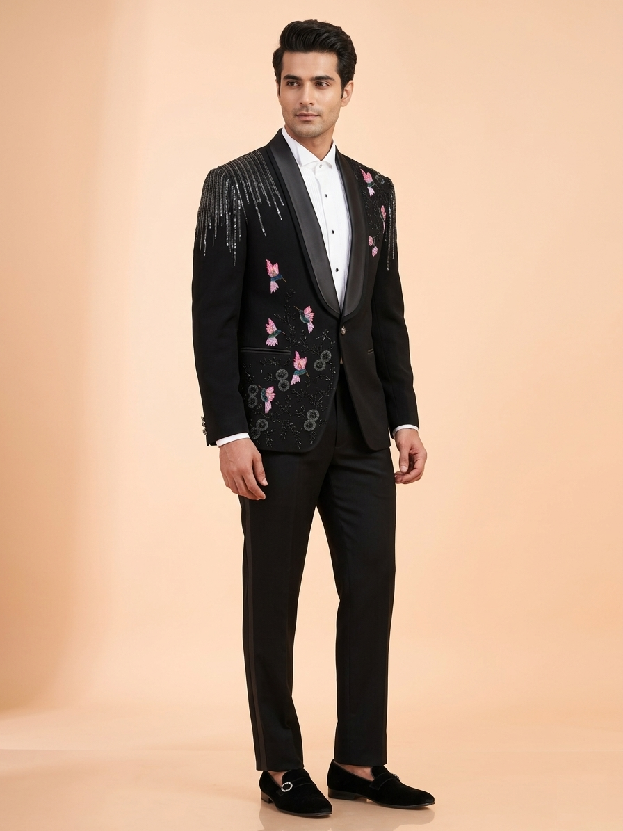 Black Colour Coat Suit(ME-MSUI_MSJS.306.1)