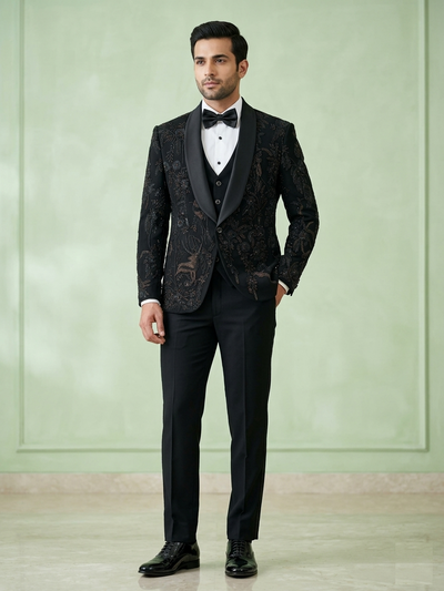 Black Colour Coat Suit (ME-MSUI_SA 7352 D)